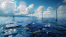 Image of offshore wind/solar farm