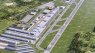 A rendering of the proposed airport development
