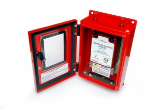 CENTRALISED BLASTINGThe units are neatly installed in a steel enclosure with clear labels to indicate operating instructions and potential danger