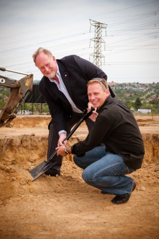 SOD TURNING Golder Associates became the first company to begin construction of its new office space in Waterfall City