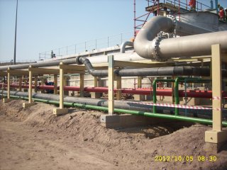 PIPING INSTALLATION Rare’s scope of work included the supply, fabrication and erection of 6.3 km of high-density polyethylene piping, including steel supports
