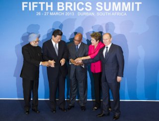 BRICS LEADERS Indian Prime Minister Manmohan Singh, Chinese President Xi Jinping, South African President Jacob Zuma, Brazilian President Dilma Rousseff and Russian President Vladimir Putin pose during the fifth Brics Summit in Durban