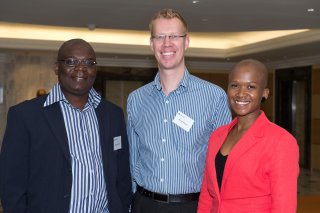 ENTREPRENEURIAL GRADUATES Three of the five Entrepreneur Internship Programme graduates were present at the ceremony held by Anglo American last month –  Mkhokeli Mlilo, Renier Dreyer and Sejako Morejwane