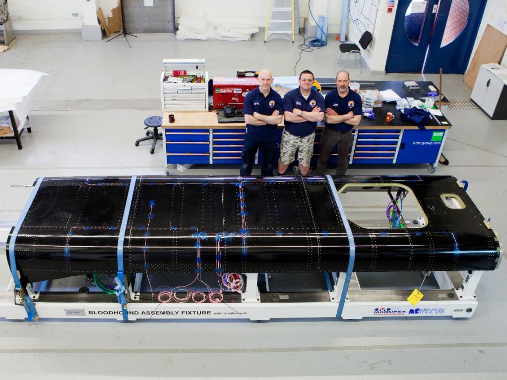 The completed rear lower chassis. This will be the underside of the car