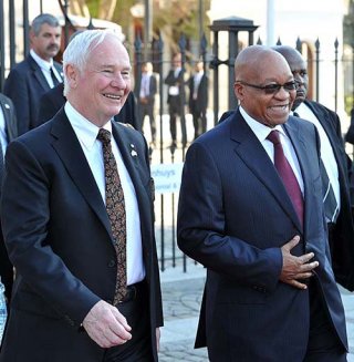 Canada’s Governor-General David Johnston and President Jacob Zuma 