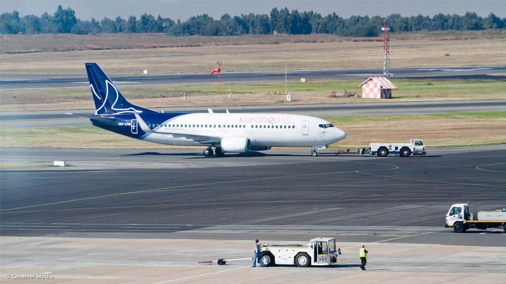 TOUGH INDUSTRY, LOTS OF POTENTIAL A Boeing 737-300 of Democratic Republic of Congo airline Korongo at Johannesburg’s OR Tambo International Airport  
