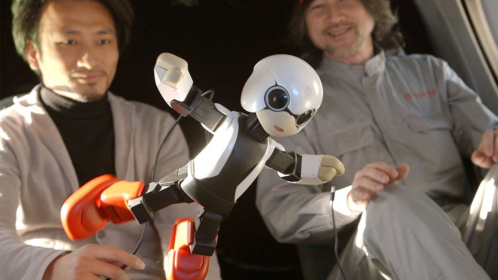 ROBOMAN Kirobo is one of two humanoid verbal-communication robots developed under the Kibo Robot project