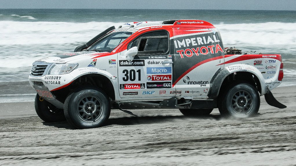 The Dakar rally team in action