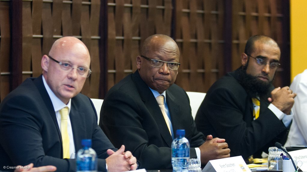 MTN CFO Brett Goschen, MTN CEO Sifiso Dabengwa & MTN SA CEO Zunaid Bulbulia