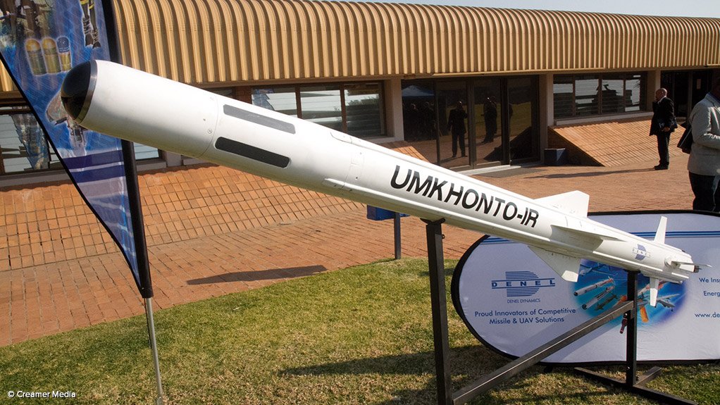 A Denel Dynamics Umkhonto missile