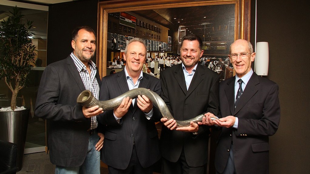Atterbury Property Holdings CEO and co-founder Louis van der Watt, Attacq independent nonexecutive chairperson Pierre Tredoux, Attacq CEO Morne Wilken and Atterbury Property Holdings co-founder and Attacq nonexecutive director Francois van Niekerk
