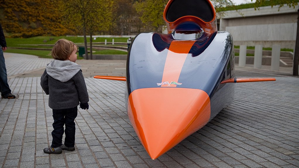 Mock-up of the Bloodhound SSC