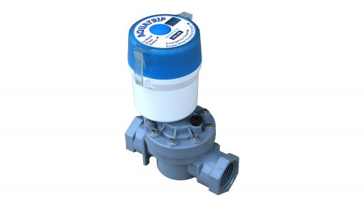 AQUATRIP VALVE The lithium battery-operated water meter has an inbuilt water valve that acts as a water-supply trip switch 