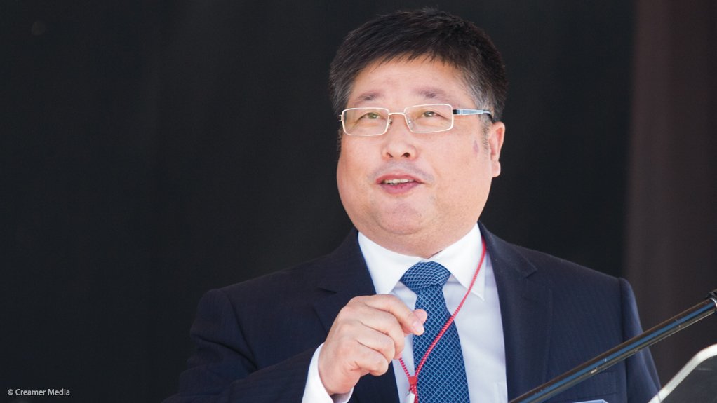 CSR ZELC president Zhou Qinghe at a ceremony held at Pyramid South, north of Pretoria