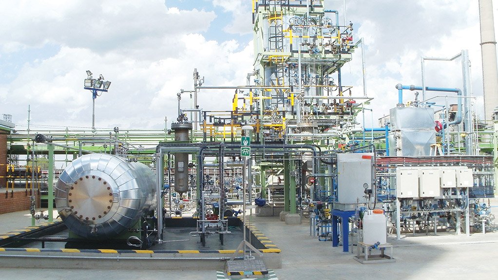 TECHNOLOGY TESTING An aerial view of the anaerobic membrane bioreactor pilot facility in Sasolburg 