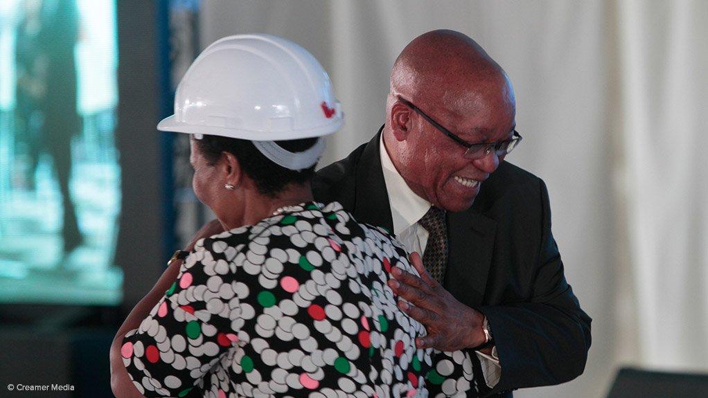 Mineral Resources Minister Susan Shabangu and President Jacob Zuma