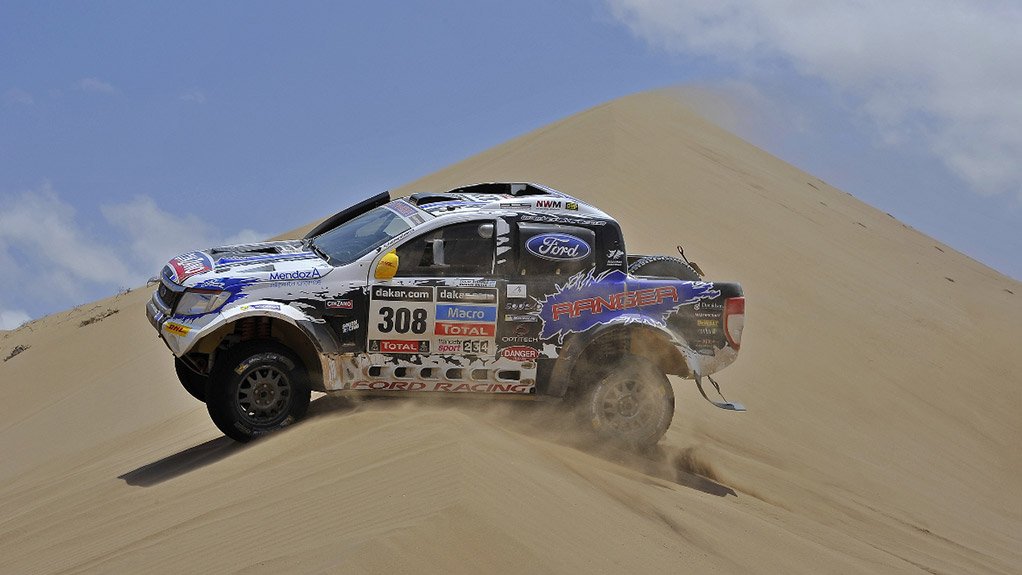 The Ford Ranger in action at the 2014 Dakar Rally