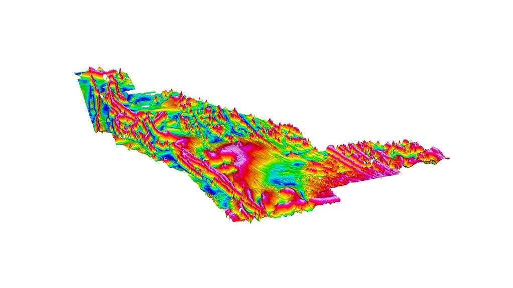 XAUDAM IRON FORMATION Ground magnetic signature of the Xaudum iron-ore project, looking north for about 35 km