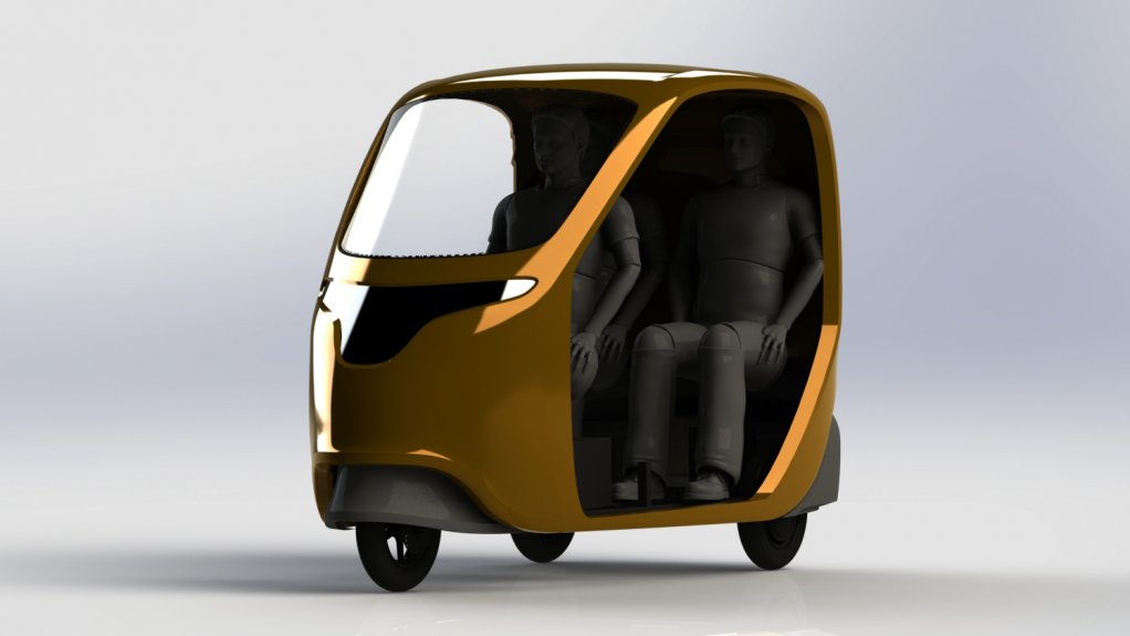 Rendering of the trike as a people carrier