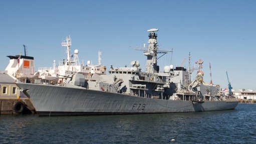 British warship docks in Cape Town 