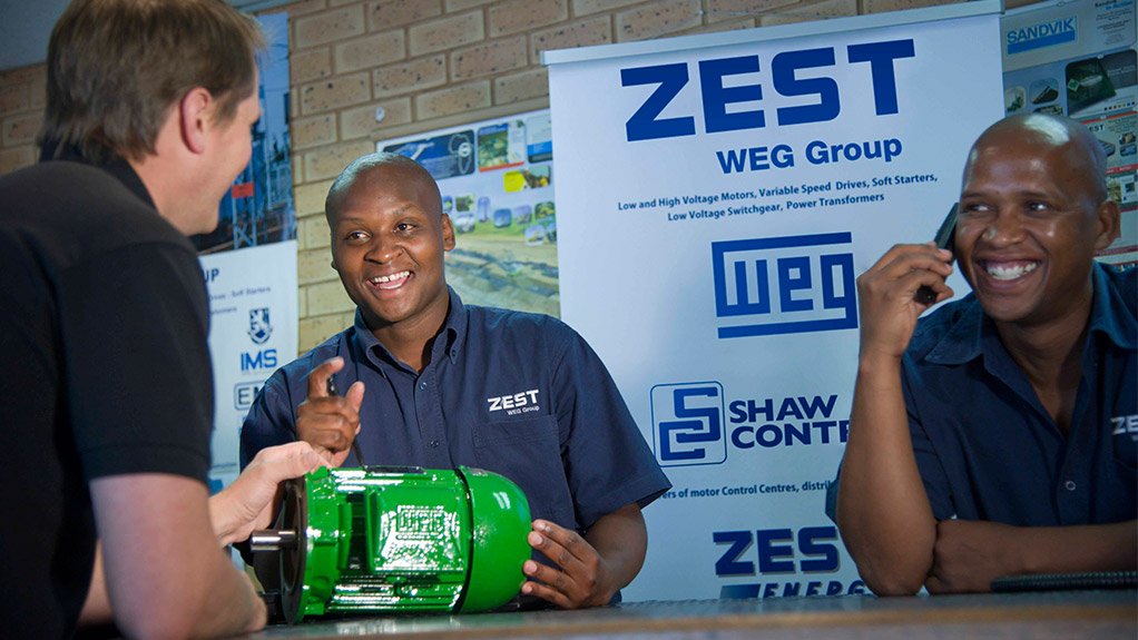JOB CREATOR As of March 2014, Zest WEG’s local staff complement comprised 720 people 