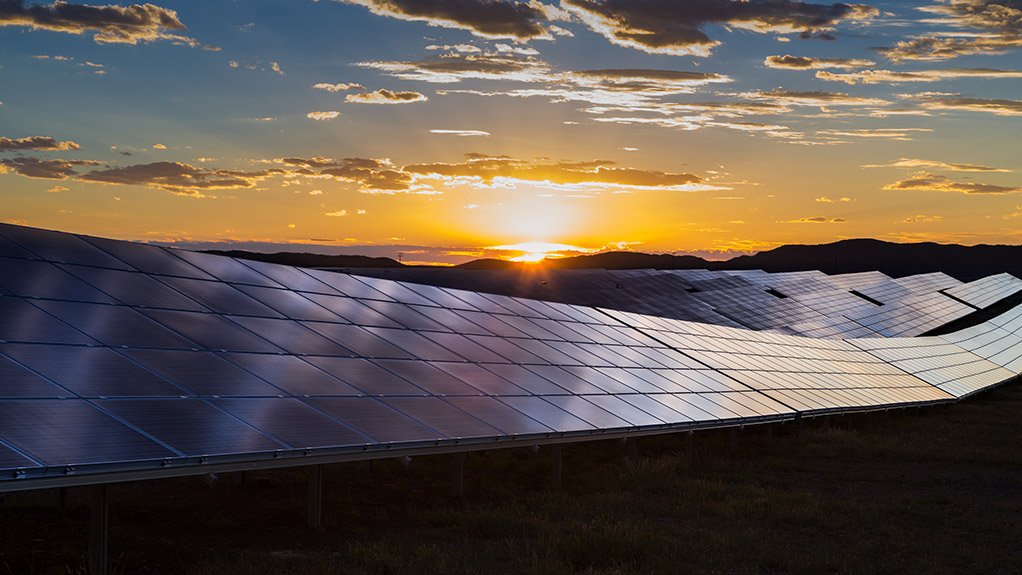 Renewable-energy projects, such as this Northern Cape solar farm, seen as key to low‐carbon energy supply.