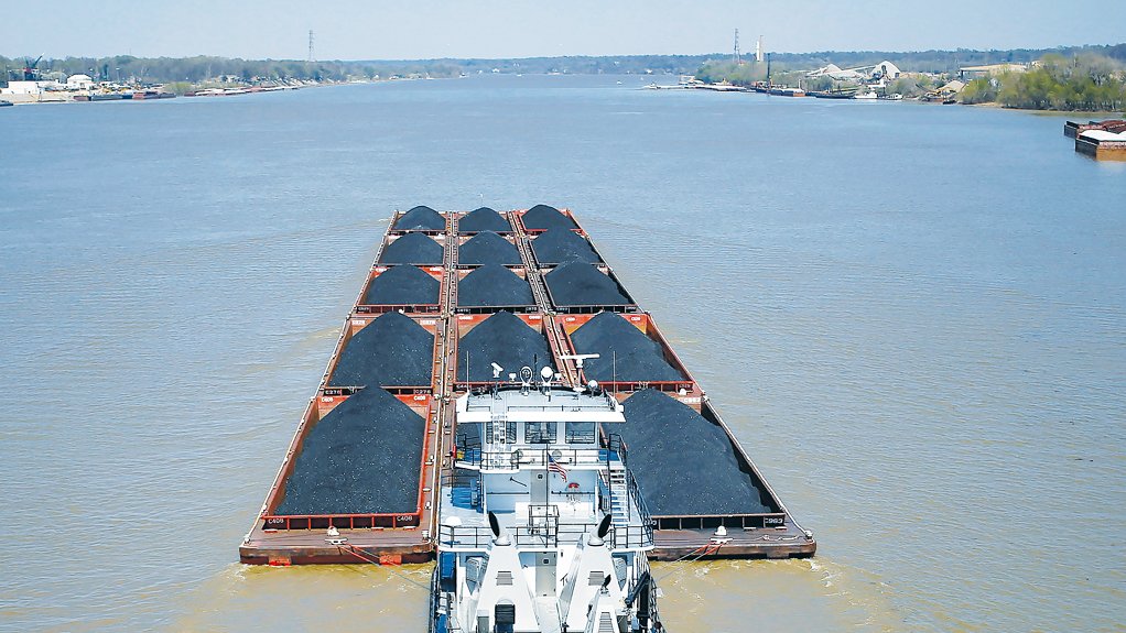 COAL BARGES IN