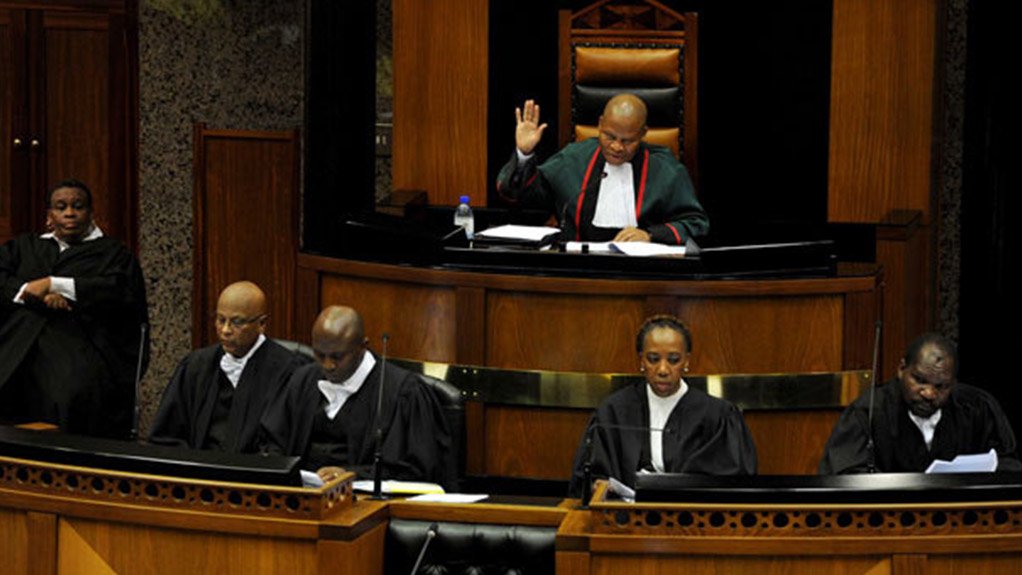 Chief Justice Mogoeng Mogoeng during the swearing in ceremony