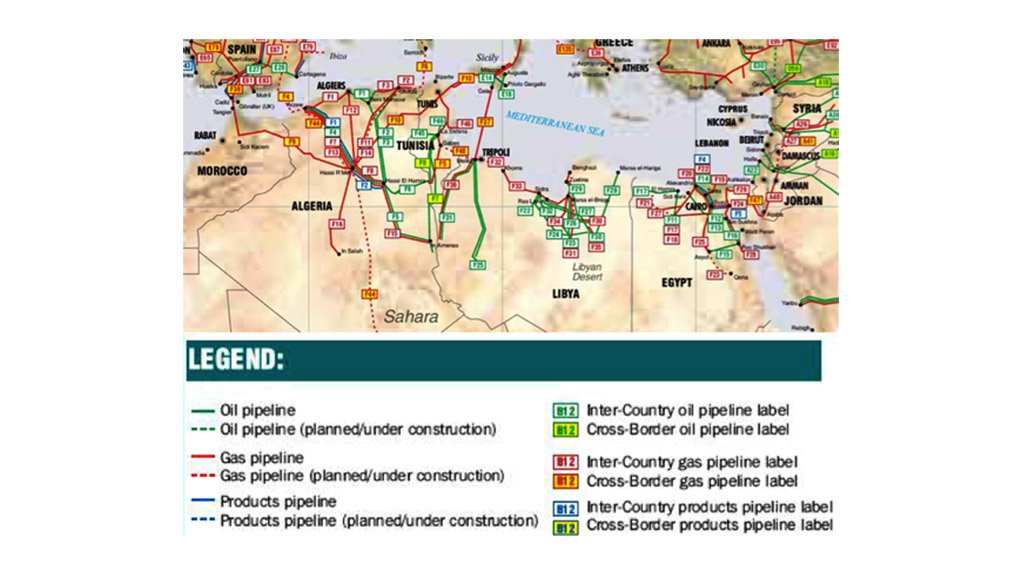 Figure 1: North African energy infrastructure