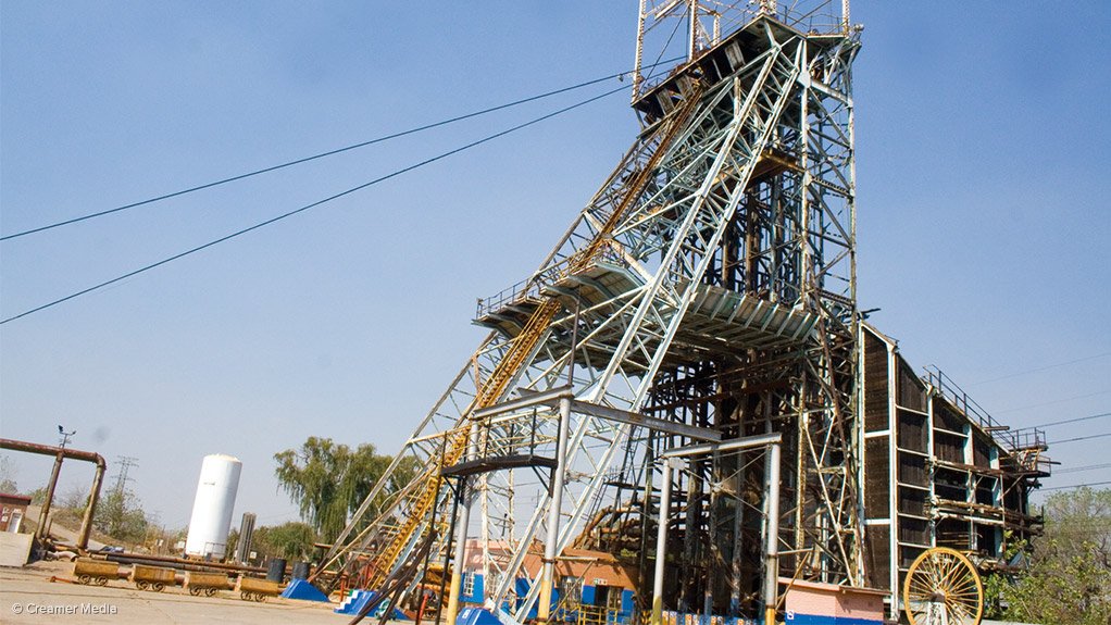 Headgear at Grootvlei mine