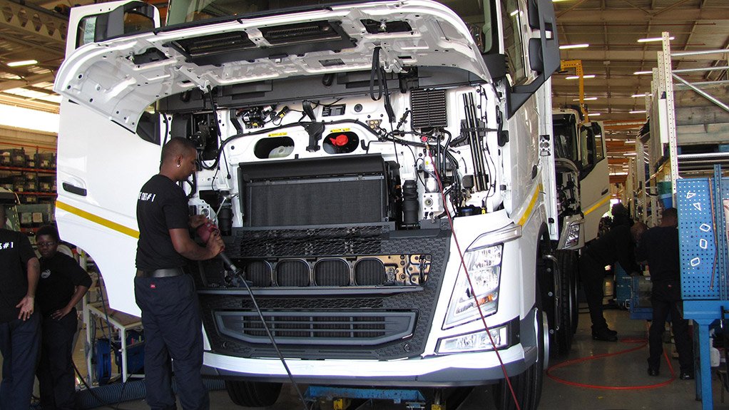 The Volvo truck plant in Durban