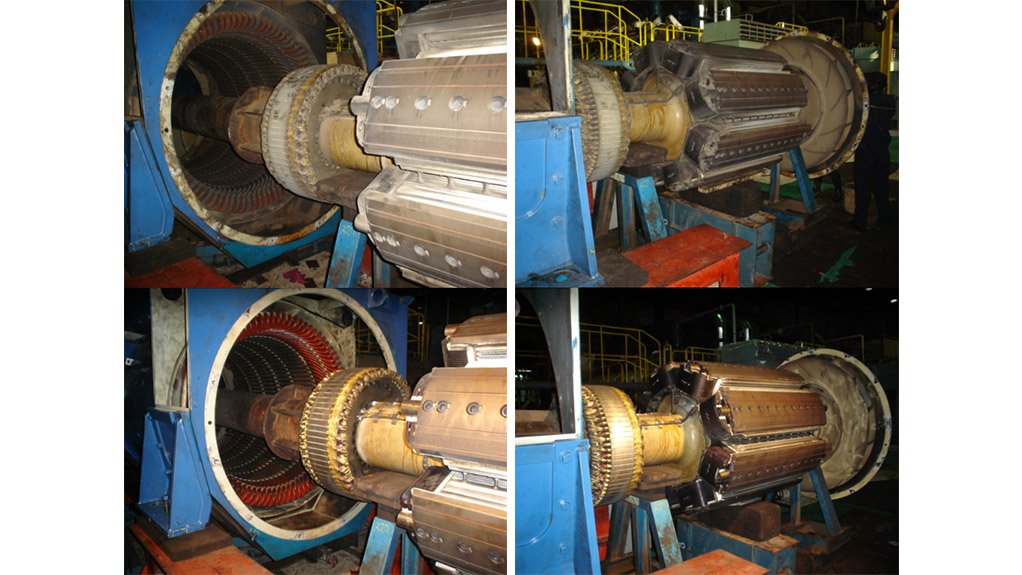 BEFORE AND AFTER
The company has experienced a keen interest in dry-ice blasters being used to clean sensitive electrical components such as stators and rotors in generators
