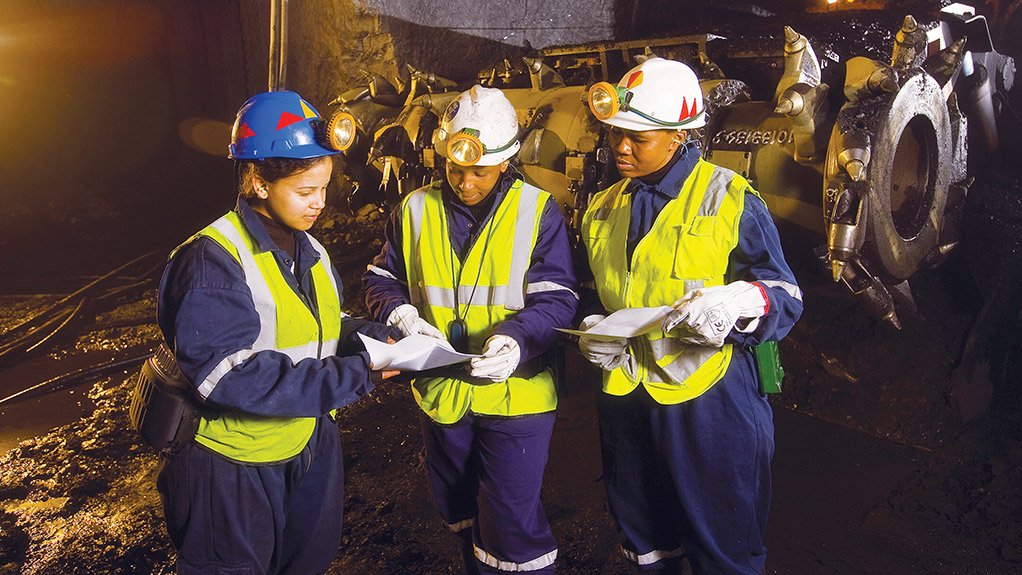 GENDER DIVERSITY Forty-four per cent of respondents to a Women in Mining South Africa survey agree that their company does not value gender diversity 