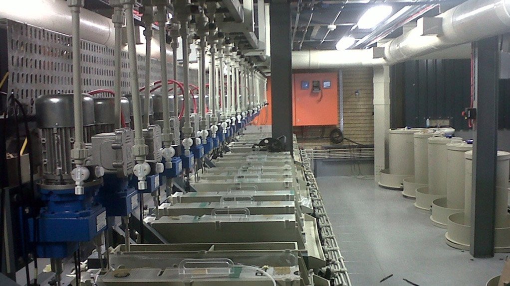 CENTRAL PROCESSING
Mintek developed a central refinery pilot plant for rare earths metals and started running material through the plant’s processes 
