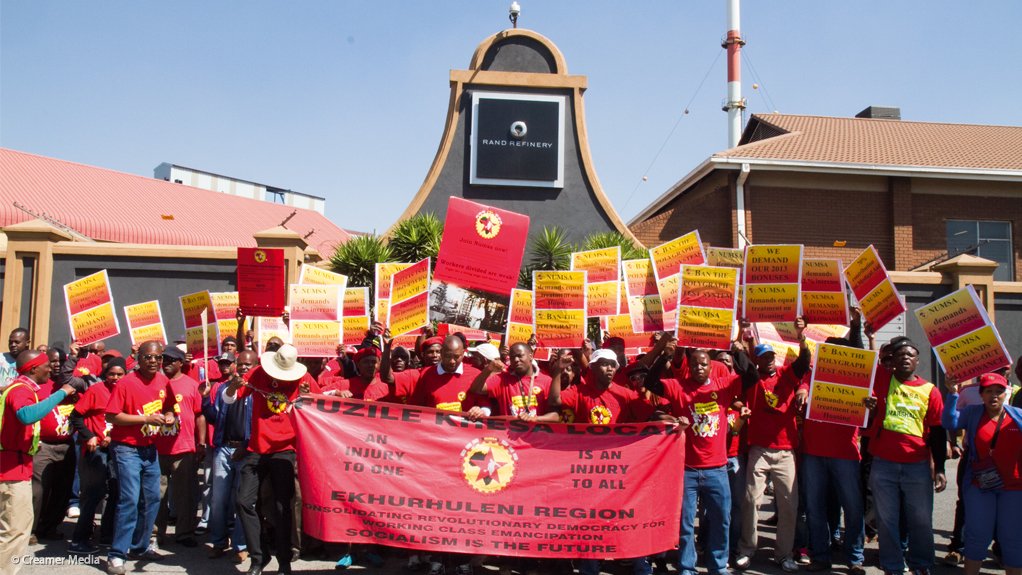 Numsa members embark on protected strike at Rand Refinery