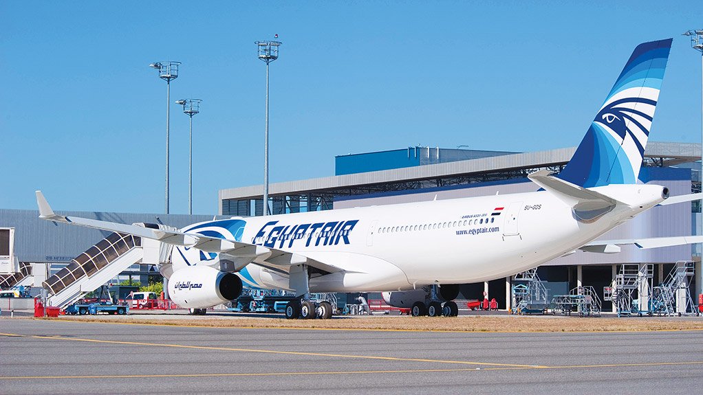 AFRICA HAS 245 AIRLINES One of the biggest is Egyptair. Illustrated is one of the airline’s Airbus A330-300s 