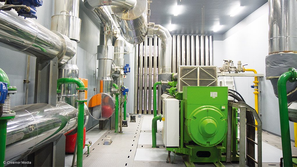 TRIGENERATION PLANT Two 1 MW General Electric Jenbacher internal spark ignition methane-gas generators produce electricity and heat at the main campus 