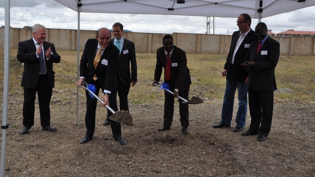 SOD-TURNING
Imperial Logistics group executive officer marking the start of the development of the  $20-million pharmaceutical warehouse in Kenya 
