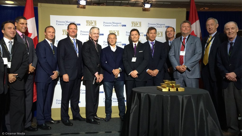 Nine Canadian gold miners donated six gold bars to The Princess Margaret Cancer Foundation 
