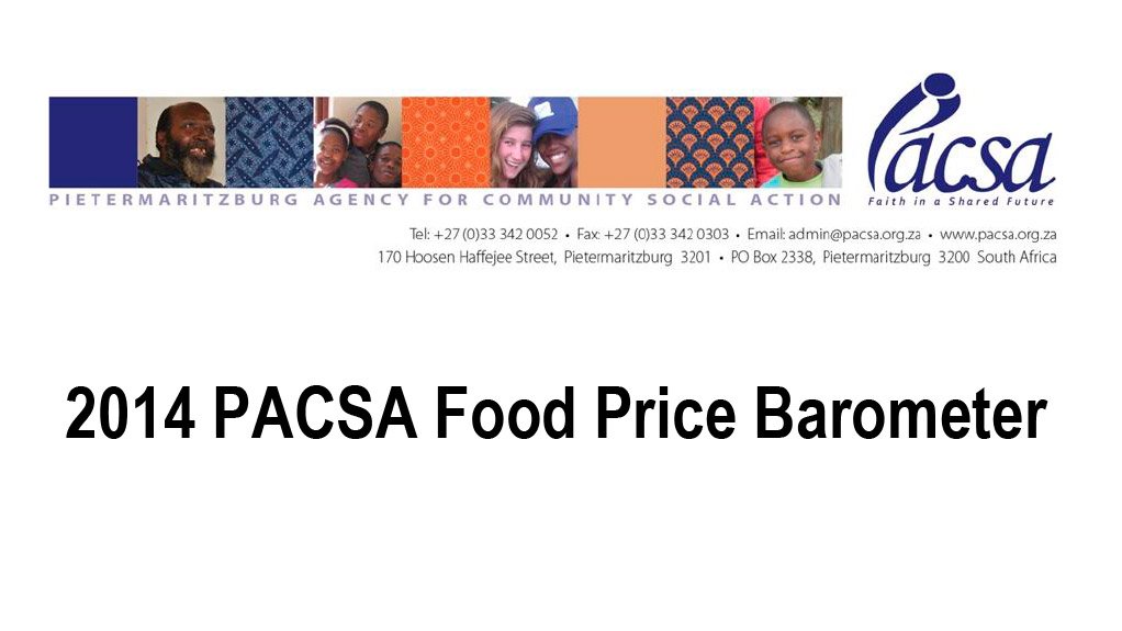 The 2014 PACSA Food Price Barometer (October 2014)