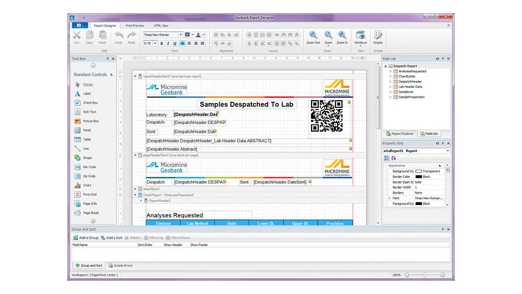 DATA COMPARISON
The Sample Tracker module in the Geobank Mobile data management software solution enables users to perform full reconciliation of laboratory dispatch and received samples
