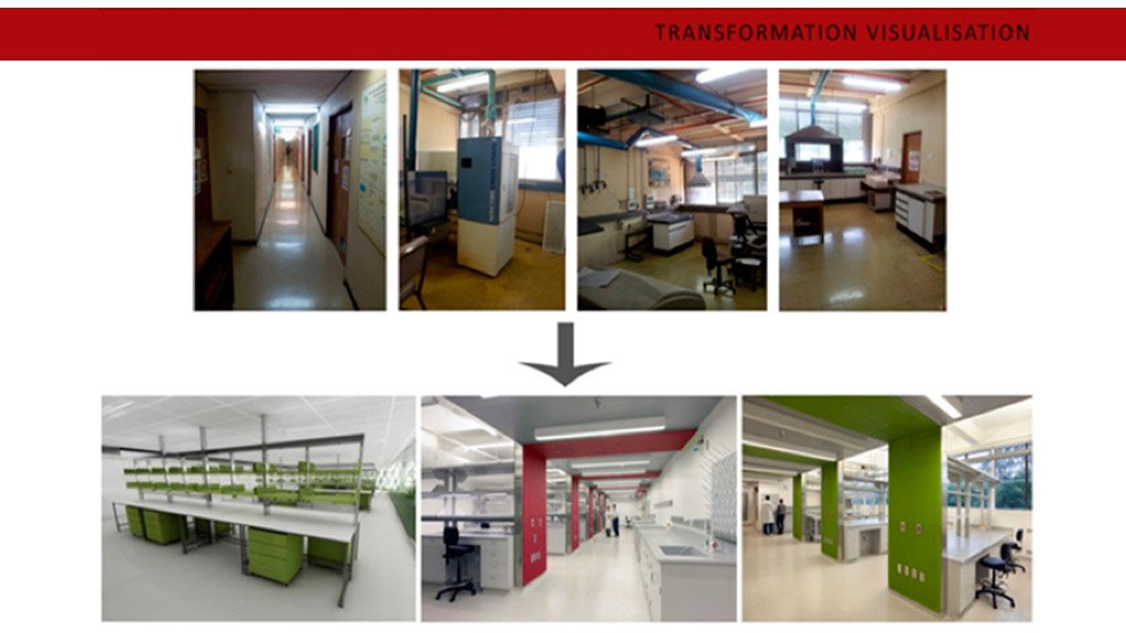 STREAMLINED EFFICIENCY

Mintek’s Analytical Services Division will create an open-plan laboratory where ore weighing, sample preparation, testing, analysis and results processing are performed in successive stages
