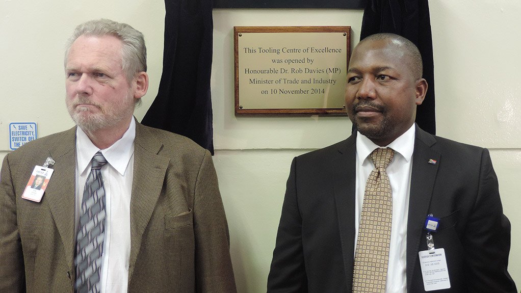 Trade and Industry Minister Dr Rob Davies and Necsa CEO Phumzile Tshelane