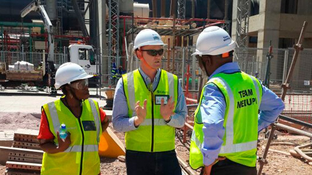 TEAM MEDUPI Medupi power station project director Roman Crookes taking Parliament portfolio committee on Public Enterprise chairperson Dipuo Letsatsi-Duba and portfolio committee on Energy chairperson Fikile Majola on a tour of the plant  