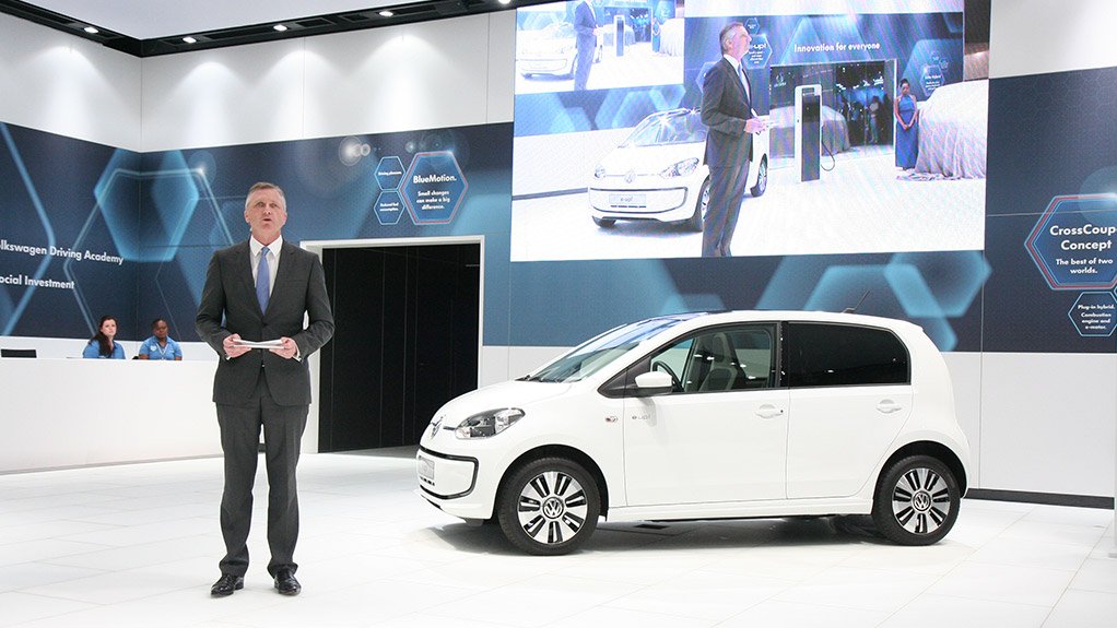 David Powels with the electric version of the VW UP