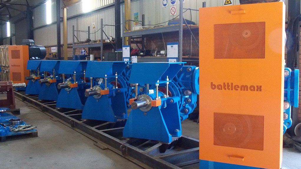 DEWATERING CAPABILITY
The Battlemax 8/6FFPP high-pressure, high-head pumps will be integrated with the rest of the dewatering pump system at a Gauteng gold mine
