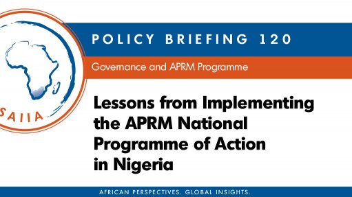 Lessons from implementing the APRM National Programme of Action in Nigeria (January 2014)