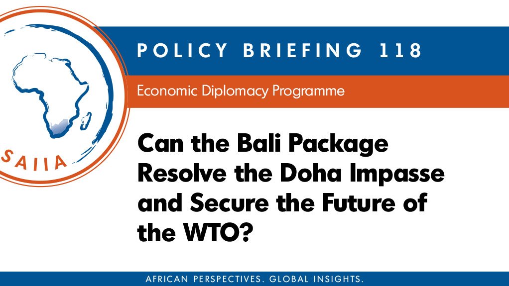 Can the Bali Package Resolve the Doha Impasse and Secure the Future of the WTO? (January 2015)