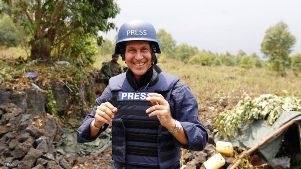 Al Jazeera journalist Peter Greste on site in the DRC