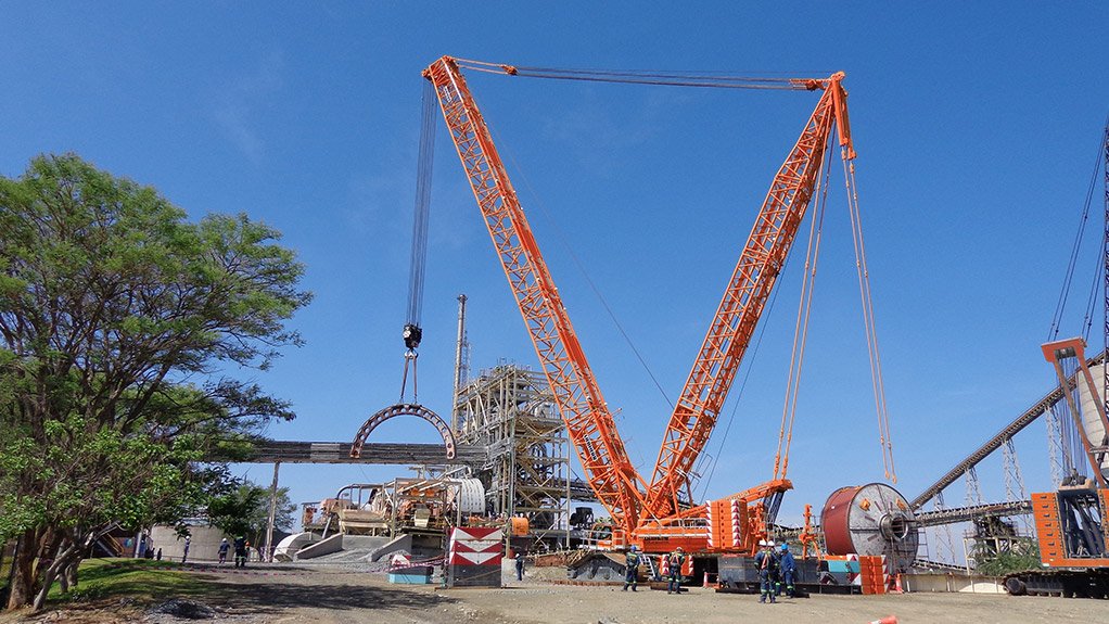 Johnson Crane Hire Successfully Completes Heavy Lift For Mill Changeout At Zimplats’ Selous Metallurgical Plant